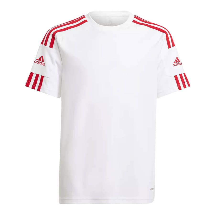 4 adidas Kinder Trikots Squadra 21 weiß/rot, Gr. 116